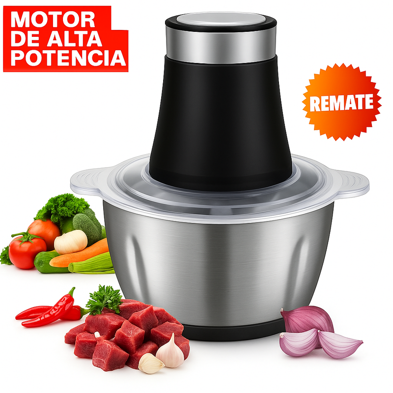 Molino Picadora Eléctrico Acero Inoxidable 2 litros